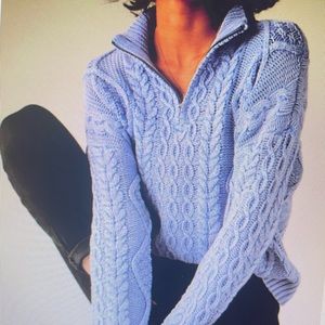 Lucky Brand Light Blue Cable Knit Sweater